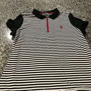 Ralph Lauren Black and White Polo Classic Stripes